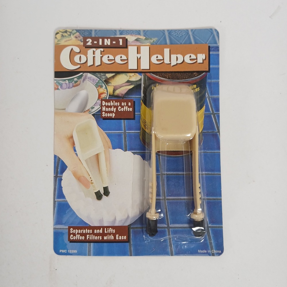 Vintage Coffee Helper Dual Purpose Coffee Scoop & Filter Separator, NIP, NWT